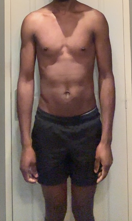 Stéphane au début de sa prise de muscle